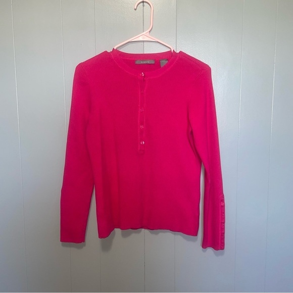 Liz Claiborne Tops - Vintage Liz Claiborne Cotton Blend Thick Top Hot Pink Medium